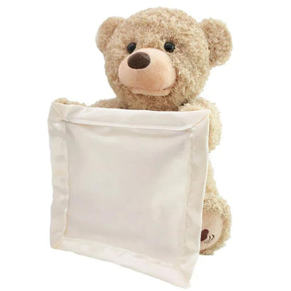 Happy Tiny Mart Electronic Plush Teddy Bear with Mechanical Peek-a-Boo Function