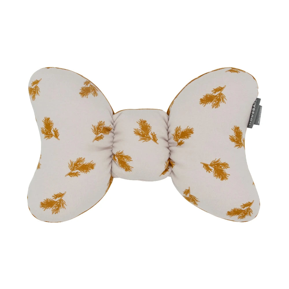 Cotton and Polyester Bow Shaped Infant Support Pillow for Head and Neck