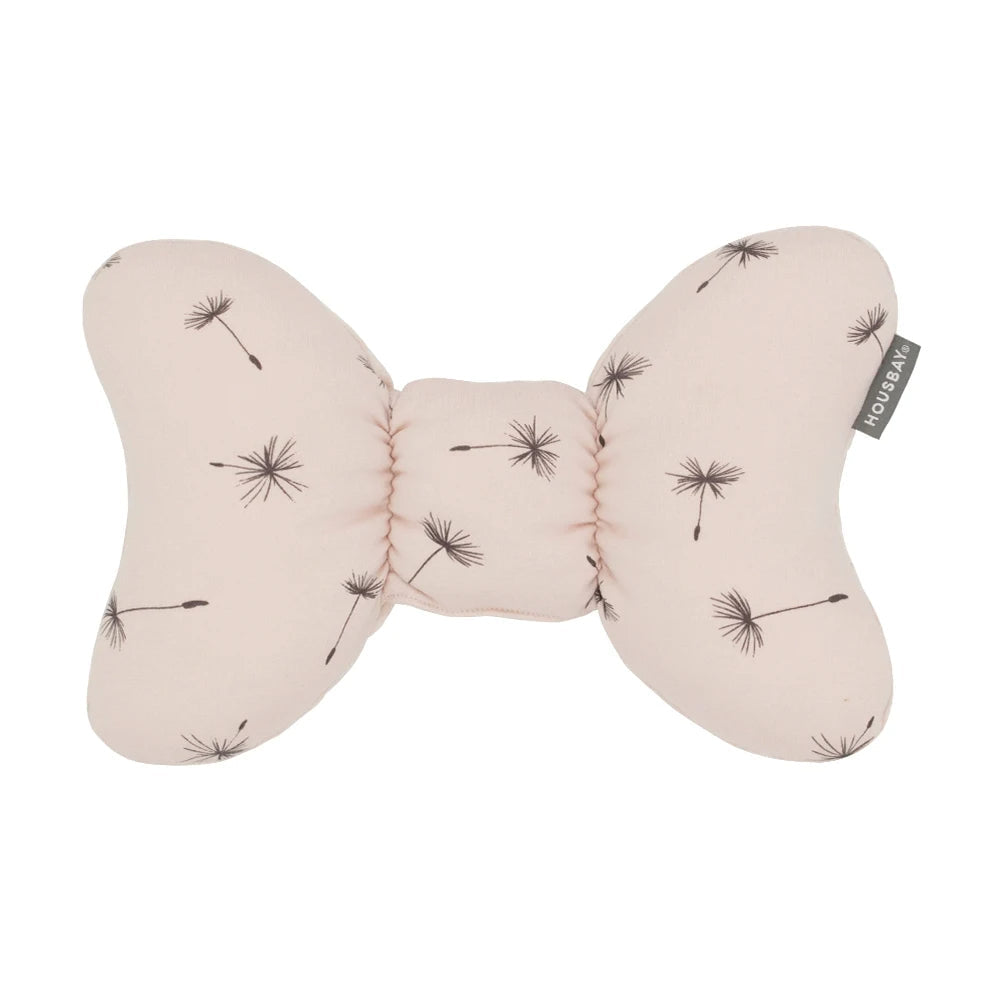 Cotton and Polyester Bow Shaped Infant Support Pillow for Head and Neck