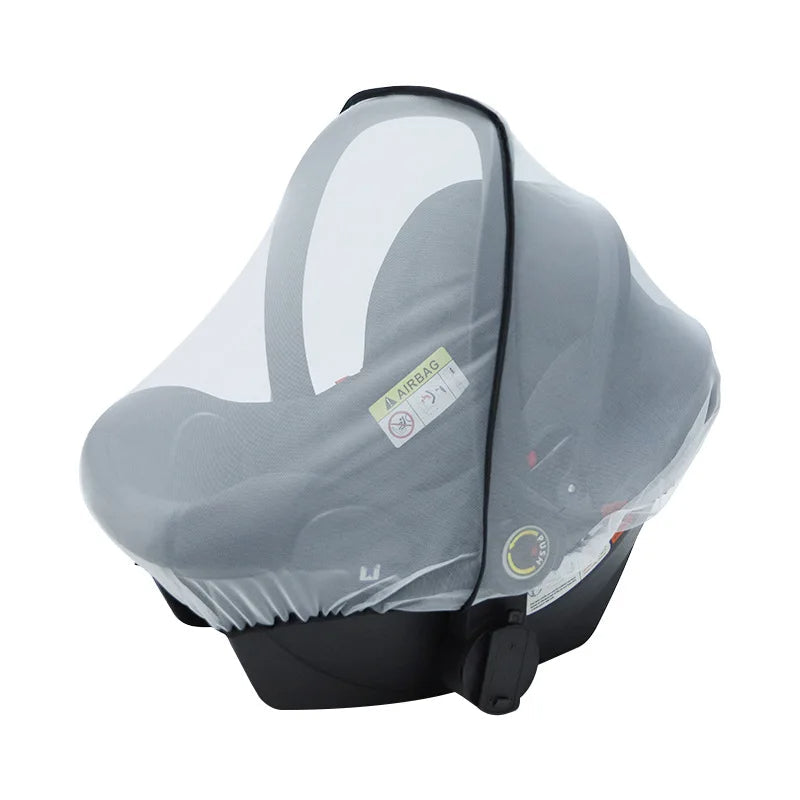 Transparent EVA Baby Stroller Rain Cover with Polyester Mesh Mosquito Net