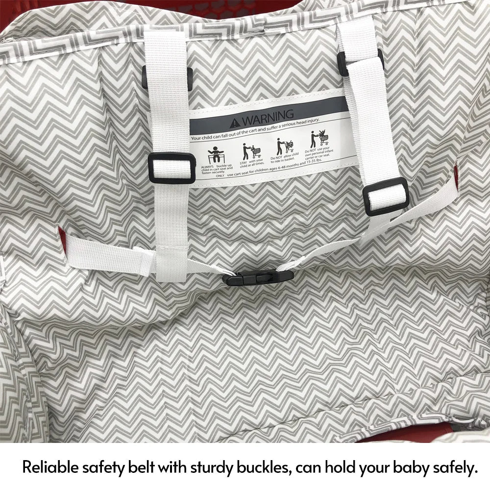 2-in-1 Polyester Shopping Cart and High Chair Cover for Infants