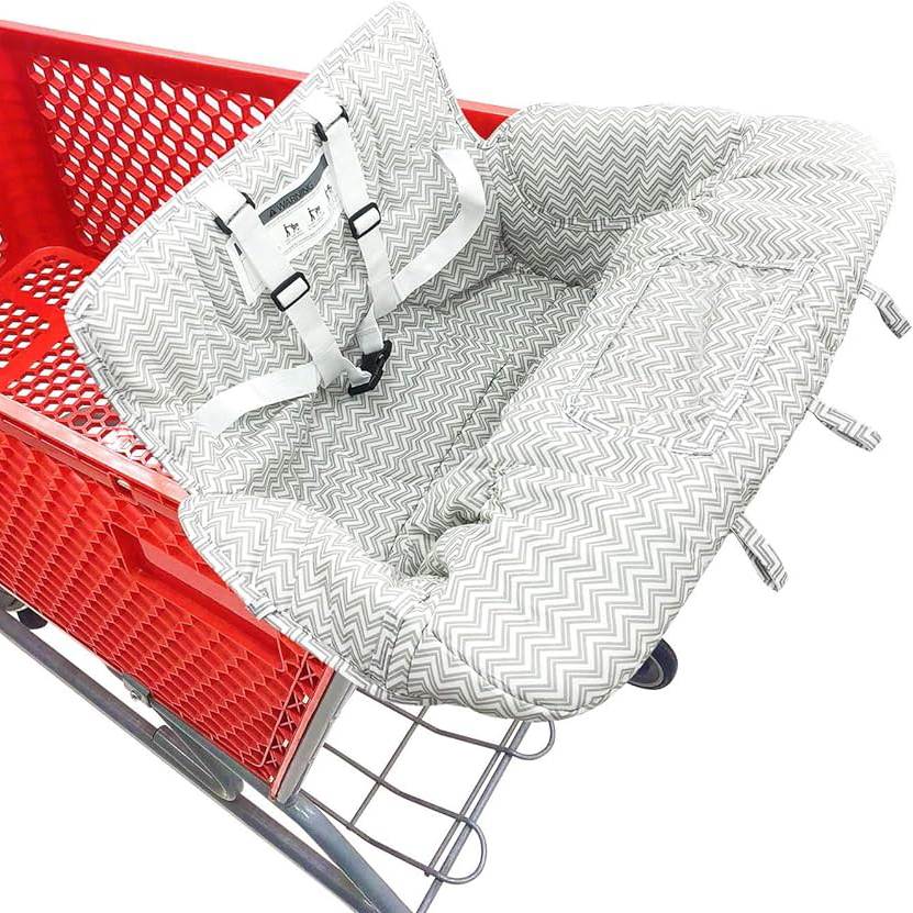 2-in-1 Polyester Shopping Cart and High Chair Cover for Infants