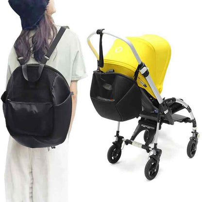 Polyester Universal Hanging Stroller Bag with Adjustable Straps and Storage Compartments