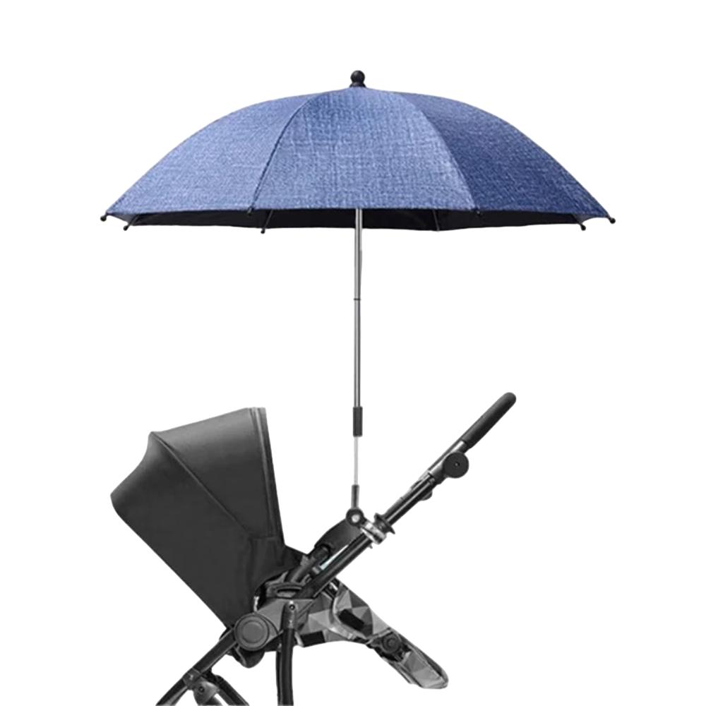 Waterproof UV 50+ Alloy Frame Adjustable Clamp Universal Stroller Umbrella