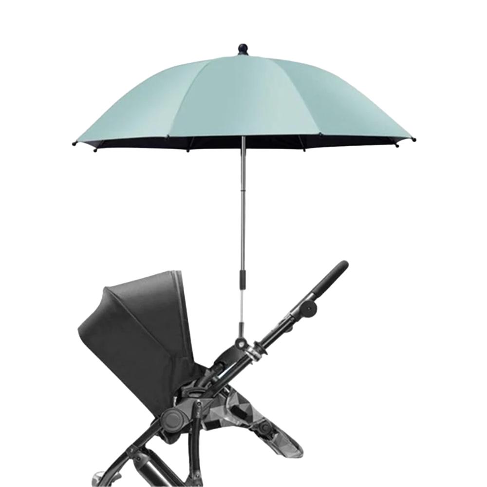 Waterproof UV 50+ Alloy Frame Adjustable Clamp Universal Stroller Umbrella