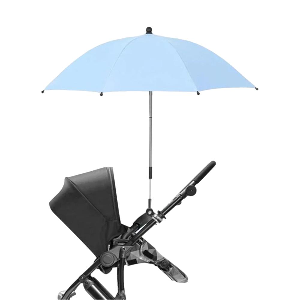 Waterproof UV 50+ Alloy Frame Adjustable Clamp Universal Stroller Umbrella
