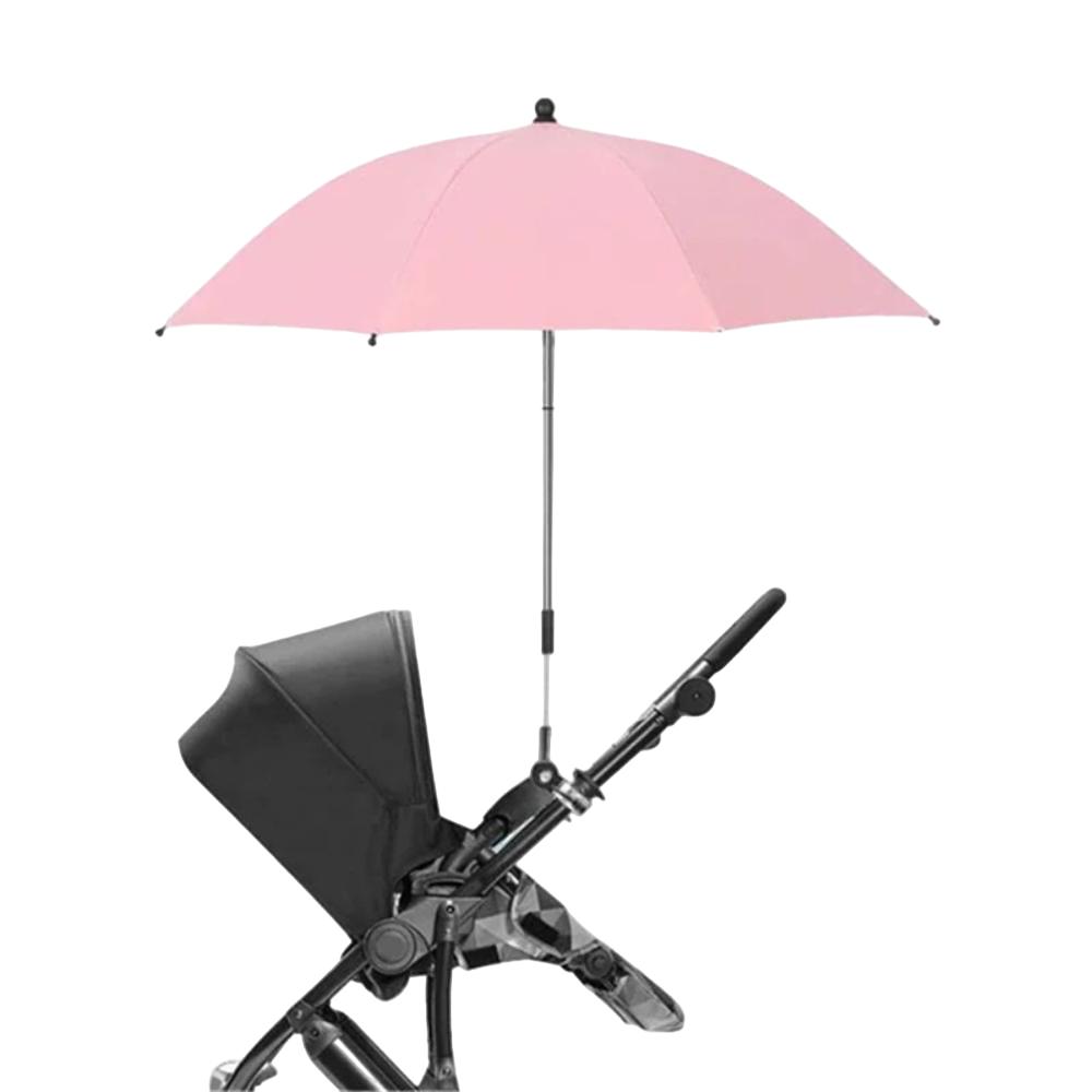 Waterproof UV 50+ Alloy Frame Adjustable Clamp Universal Stroller Umbrella
