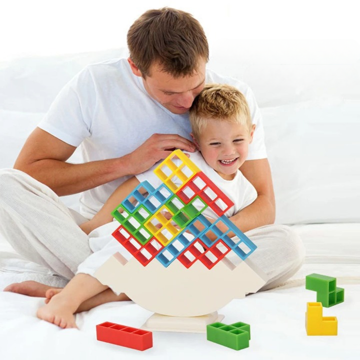 Happy Tiny Mart ABS Plastic Multi-Piece Balance Stacking Game with Chassis