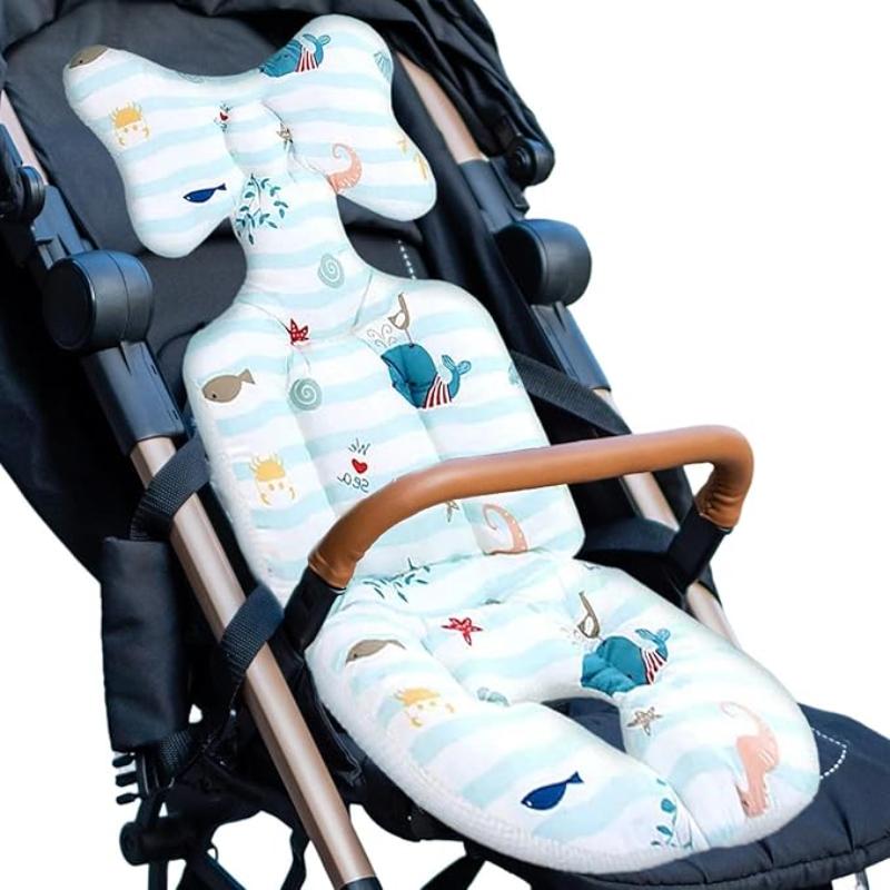 Cotton and Silk Cotton Breathable Stroller Cushion for Airflow and Support