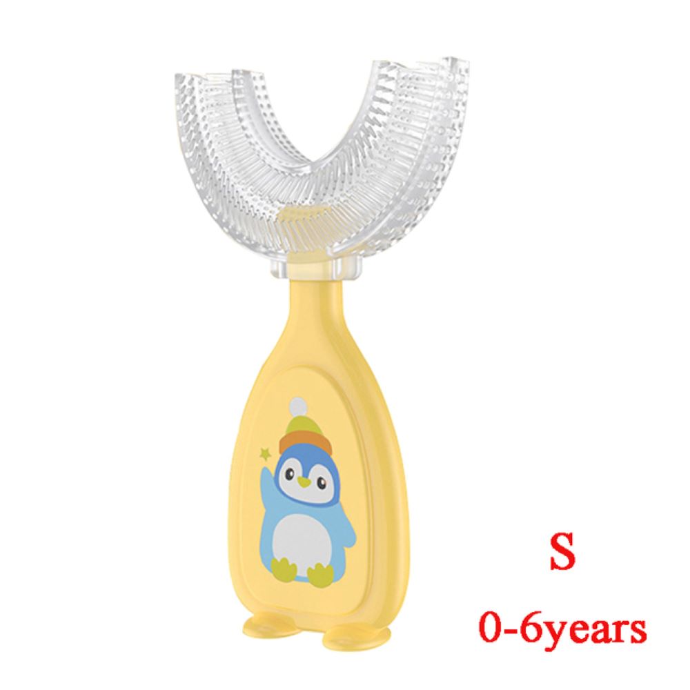 Silicone U-Shaped Manual Toothbrush for Children with 360 Degree Cleaning Function