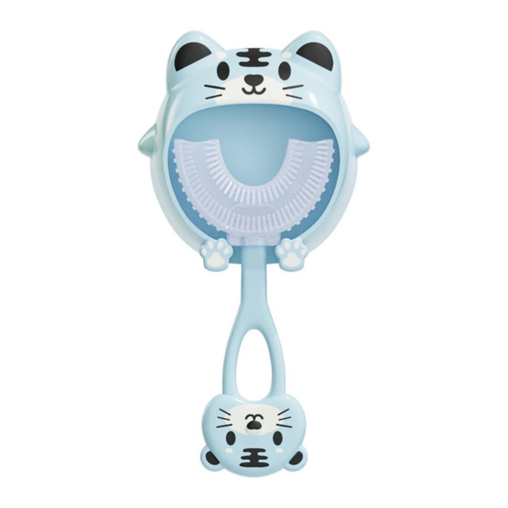 Happy Tiny Mart Food Grade Silicone U-Shaped Manual Training Toothbrush for Children