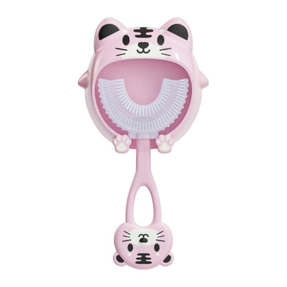 Happy Tiny Mart Food Grade Silicone U-Shaped Manual Training Toothbrush for Children