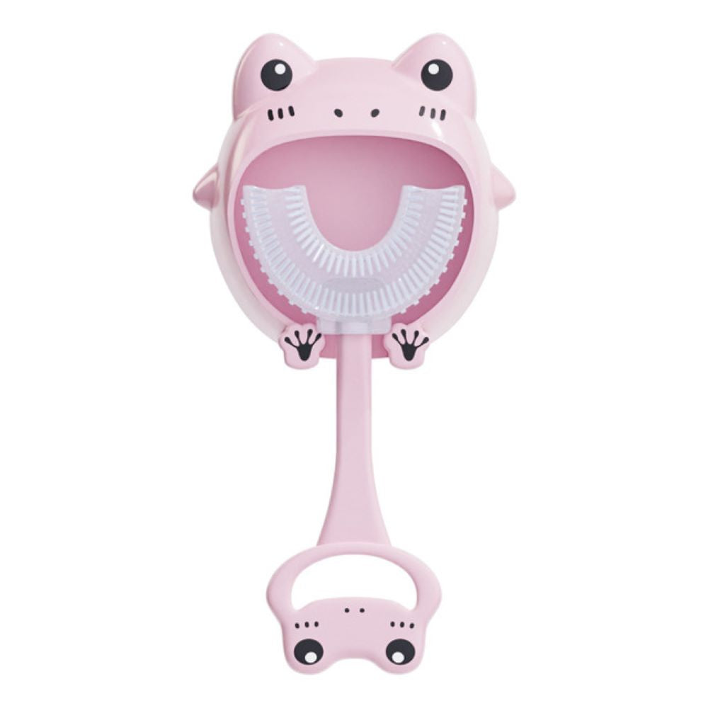 Happy Tiny Mart Food Grade Silicone U-Shaped Manual Training Toothbrush for Children