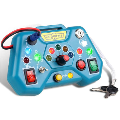 ABS Plastic Electronic Busy Board with LED Switches and Knobs