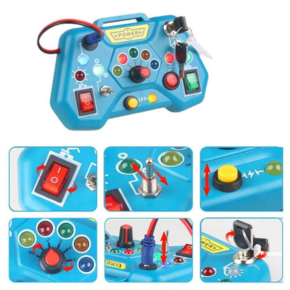 ABS Plastic Electronic Busy Board with LED Switches and Knobs