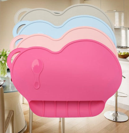 Food Grade Silicone Portable Placemat with Suction Base and Crumb Catcher