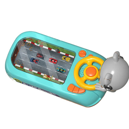 Happy Tiny Mart Electric ABS Plastic Interactive Steering Wheel Driving Simulator Racing Game