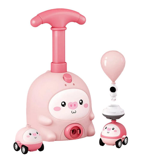 Happy Tiny Mart Aerodynamic Balloon Powered Vehicle and Rocket Launcher Set