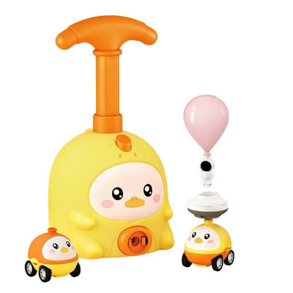 Happy Tiny Mart Aerodynamic Balloon Powered Vehicle and Rocket Launcher Set