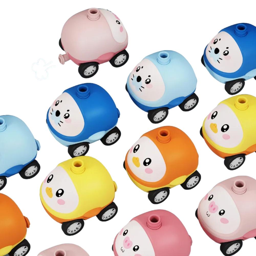 Happy Tiny Mart Aerodynamic Balloon Powered Vehicle and Rocket Launcher Set