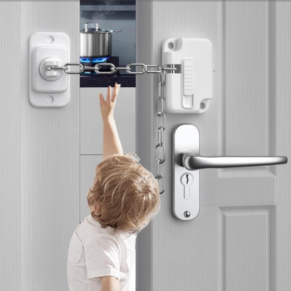 Happy Tiny Mart Aluminum and ABS Adjustable Window and Door Safety Lock
