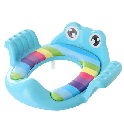 Plastic Portable Hand-held Potty Training Seat for Standard Toilet Seats