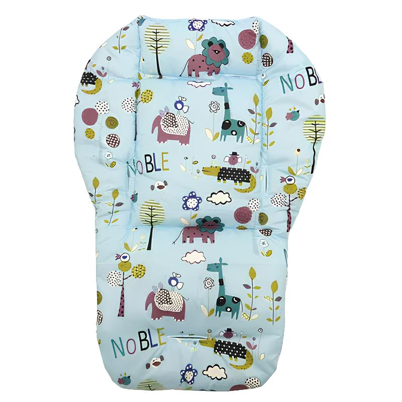 Happy Tiny Mart Padded Cotton Highchair Cushion with Integrated Harness Slots
