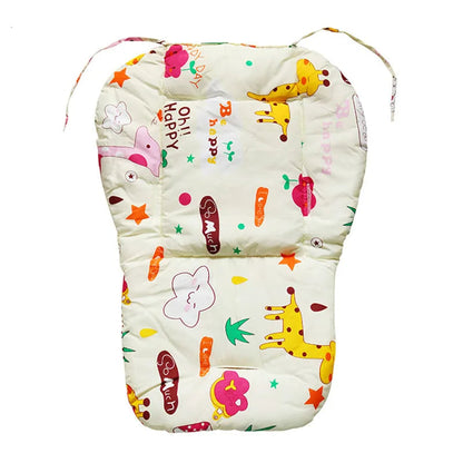 Happy Tiny Mart Padded Cotton Highchair Cushion with Integrated Harness Slots