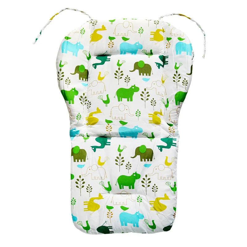 Happy Tiny Mart Padded Cotton Highchair Cushion with Integrated Harness Slots