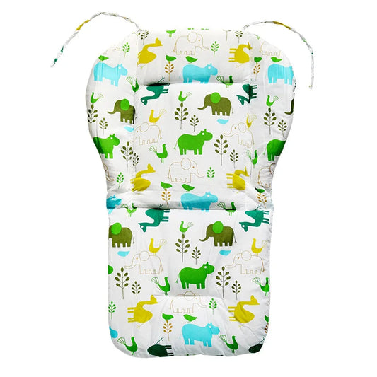 Happy Tiny Mart Padded Cotton Highchair Cushion with Integrated Harness Slots