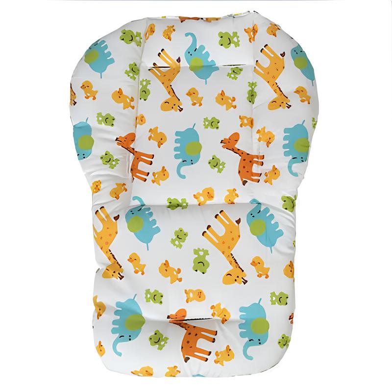 Happy Tiny Mart Padded Cotton Highchair Cushion with Integrated Harness Slots