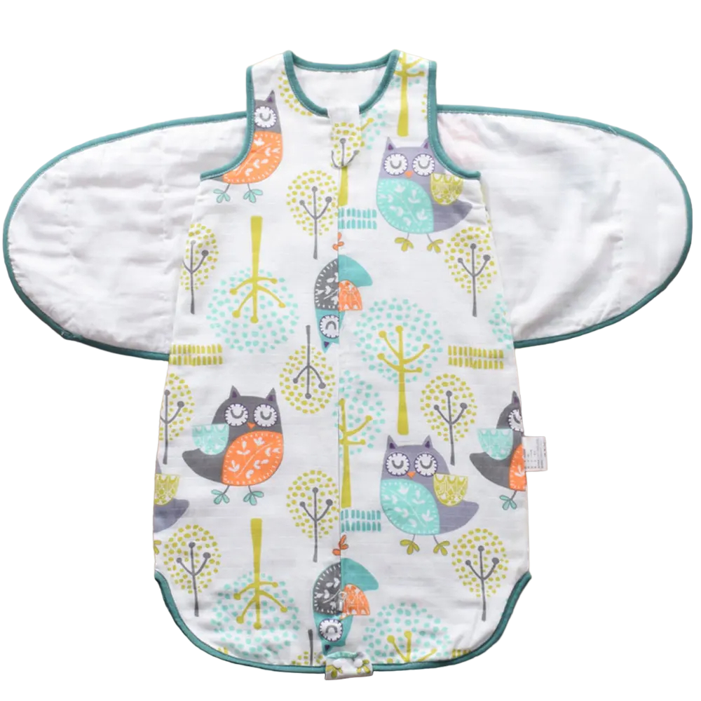 Combed Cotton and Bamboo Fibre Wearable Swaddle Wrap for Diaper Changes