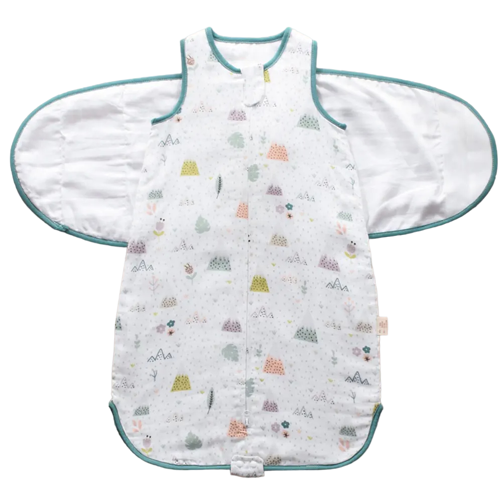 Combed Cotton and Bamboo Fibre Wearable Swaddle Wrap for Diaper Changes
