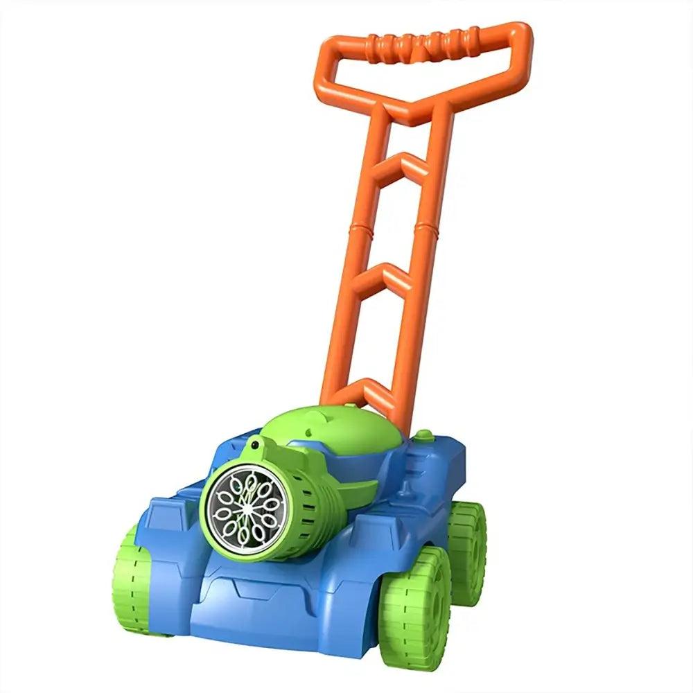 Plastic Battery Powered Automatic Bubble Blower Push Cart With LED Lights