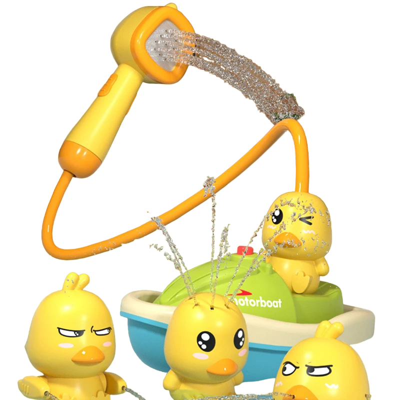 Happy Tiny Mart ABS Plastic Electric Duck Water Bath Toy with Shower Head