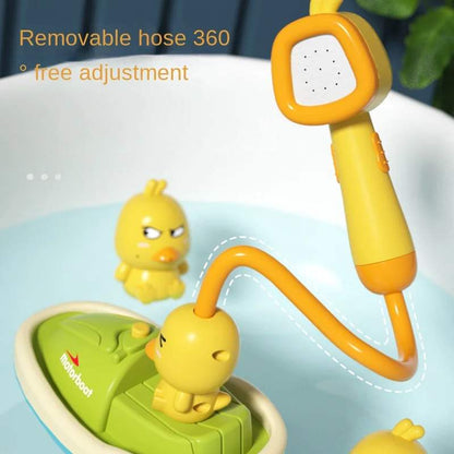 Happy Tiny Mart ABS Plastic Electric Duck Water Bath Toy with Shower Head