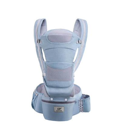 Cotton and Polyester 3-in-1 Ergonomic Baby Carrier with Hip Seat
