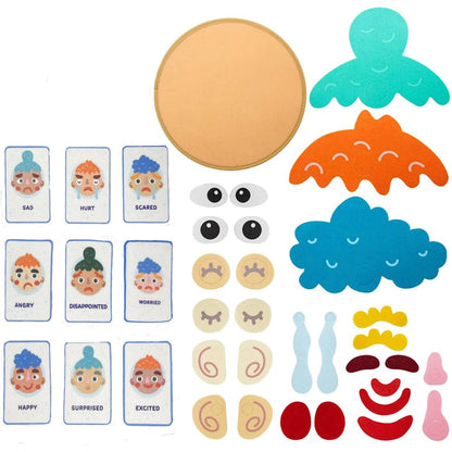 Happy Tiny Mart Felt Montessori Facial Expression Board For Emotion Identification