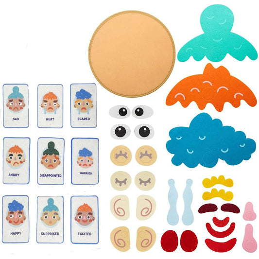 Happy Tiny Mart Felt Montessori Facial Expression Board For Emotion Identification