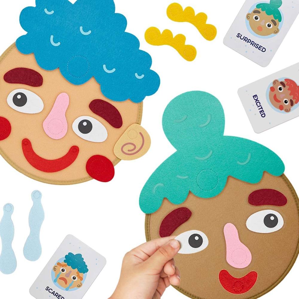 Happy Tiny Mart Felt Montessori Facial Expression Board For Emotion Identification