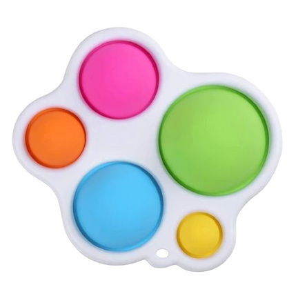 Silicone and ABS Plastic Multi-Color Fidget Toy for Tactile Sensory Development