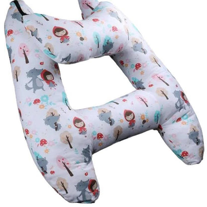 Happy Tiny Mart PP Cotton H-Shape Travel Pillow for Vehicular Head Support