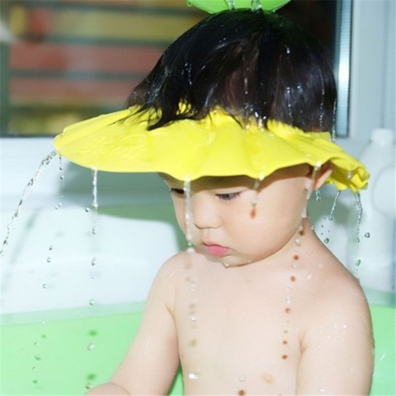 Happy Tiny Mart Adjustable EVA Plastic Waterproof Bath Cap for Shampoo Protection