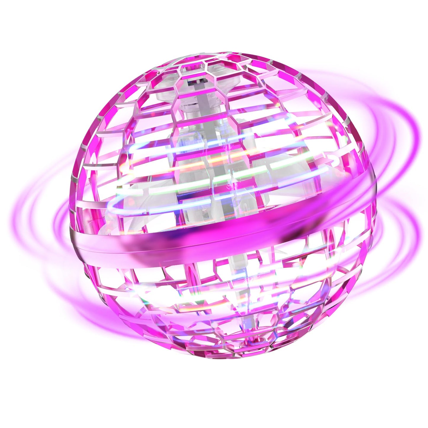 Plastic LED Rotating Induction Hover Ball for Aerobatic Flight Performance