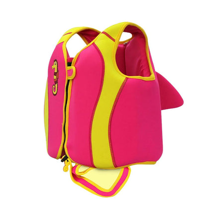 Inflatable Children's Swim Jacket with Adjustable Straps and Zipper Closure