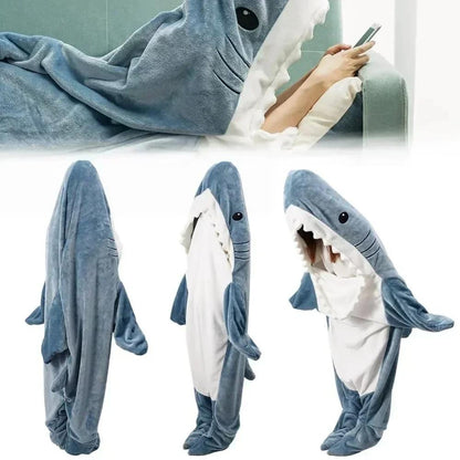Happy Tiny Mart Flannel Fabric Shark Wearable Sleeping Bag for Children