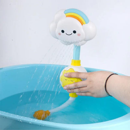 ABS Plastic Sunflower Motif Rotating Nozzle Shower Head Bath Toy