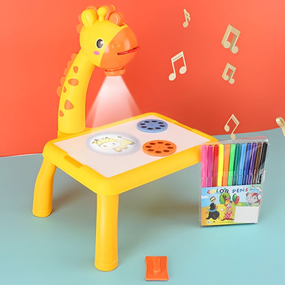 ABS Plastic LED Projection Drawing Table with Adjustable Light and Music