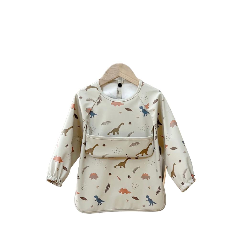 Waterproof PU Long Sleeve Bib for Children and Infants for Meals and Art