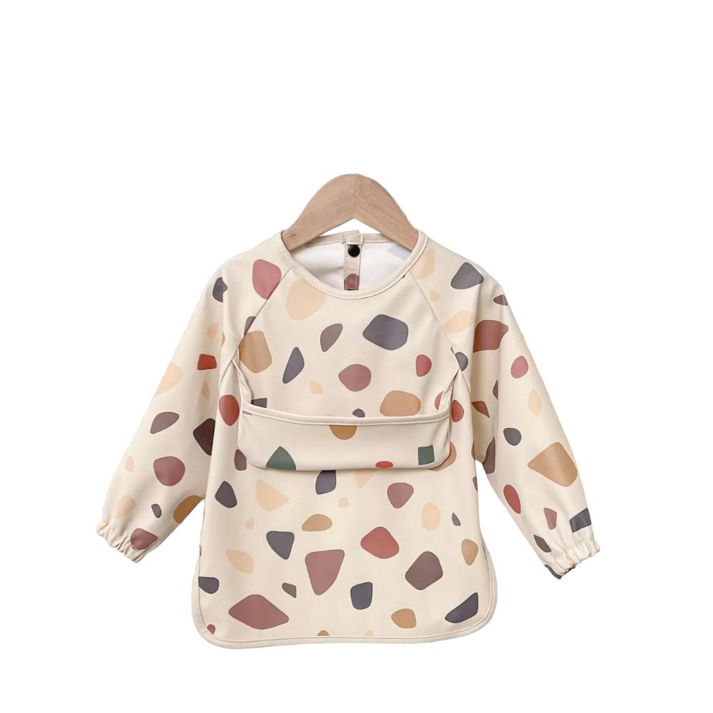 Waterproof PU Long Sleeve Bib for Children and Infants for Meals and Art